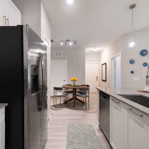 well lit kitchen